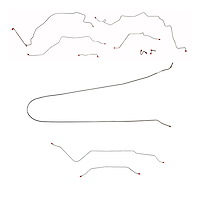 Complete Brake Line Set for 1967-1970 Chevy C10, GM C1500 2WD Trucks with Power/Short/Inboard/Coil/6-Lug [Stainless Steel]