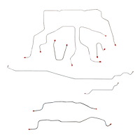 Complete Brake Line Set for 1995-1999 GMC Yukon 4WD [Stainless Steel]