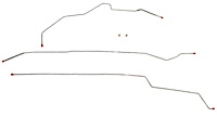 Intermediate Brake Line Set for 1998-2000 Chevy S-10, GMC Sonoma Extended Cab Trucks with Short Bed [Stainless Steel]