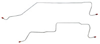 Rear Axle Brake Line Set for 2005-2007 GM 1500 Trucks without Quadrasteer [Stainless Steel]