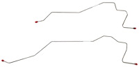 Rear Axle Brake Line Set for Select 2007-2008 Chevy Silverado, GMC Sierra Trucks with Rear Drum/No-TCS [Stainless Steel]