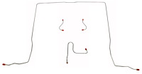 Front Brake Line Set for 1962-1964 Chevrolet Chevy II/Nova with Manual Drum Brakes [4-PC, Stainless Steel]