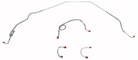 Front Brake Line Set for 1969-1973 Chevrolet Nova with Manual Drum Brakes [4-PC, Stainless Steel]