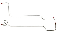 Transmission Oil Cooler Lines for 1970-1972 Chevrolet Nova w/TH350/400 Trans. - 8 in. Port Spacing [Stainless Steel]