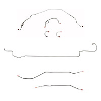 Complete Brake Line Set for 1971-1973 Chevrolet Nova with Manual Drum [Stainless Steel]