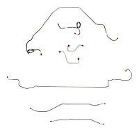 Complete Brake Line Set for 1971-1973 Chevrolet Nova with Power Disc/Rear Drum [Stainless Steel]