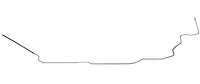Main Front-to-Rear Fuel Line for Select 1968 GM Models w/Convertible [3/8 in. O.D., Stainless Steel]