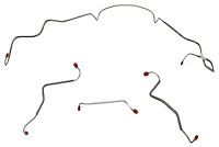 Front Brake Line Set for 1967 Pontiac GTO, Lemans, Tempest with Manual Drum/Ram Air or HO Engine [5-PC, Stainless Steel]