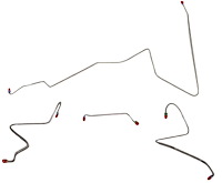 Front Brake Line Set for 1967 Oldsmobile Cutlass with Manual Drum [4-PC, Stainless Steel]