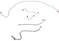 Front Brake Line Set for Select 1968-1969 GM Models with Power Disc [5-PC, Stainless Steel]