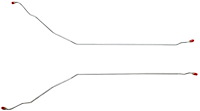 Rear Axle Brake Line Set for Select 1966 GM Models  [2-PC, Stainless Steel]