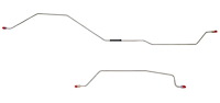 Rear Axle Brake Line Kit for 1997-2006 Jeep Wrangler TJ [Drum, Dana 44, Stainless]