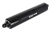 Billet Aluminum In-line Fuel Filter for Gasoline Applications, 9 in. Long [-8 AN Black]