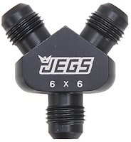 AN Y-Fitting [-6 AN Male x Dual -6 AN Male, Black]