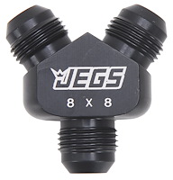 AN Y-Fitting [-8 AN Male x Dual -8 AN Male, Black]