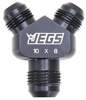 AN Y-Fitting [-10 AN Male x Dual -8 AN Male, Black]