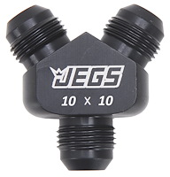 AN Y-Fitting [-10 AN Male x Dual -10 AN Male, Black]