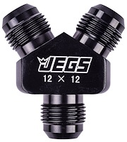 AN Y-Fitting [-12 AN Male x Dual -12 AN Male, Black]