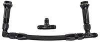 Dual Feed Fuel Line Kit for Holley 4150 Carburetors [-6 AN, Black]
