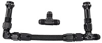 Dual Feed Fuel Line Kit for Holley 4150 Carburetors [-8 AN, Black]