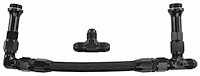 Dual Feed Fuel Line Kit for Holley 4500 Carburetors [-8 AN, Black]