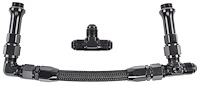 Dual Feed Fuel Line Kit for Holley Ultra HP Aluminum Carburetors [-8 AN, Black]