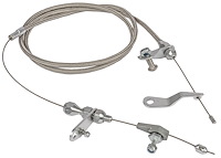 Transmission Kickdown Cable Kit [Ford C6, Stainless Steel]