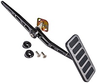 Billet Gas Pedal Assembly for 1955-1957 Chevy [Black Aluminum]