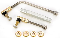 Universal Hi-Rise Throttle Linkage Angled Rod: 1/4"-28 RH
