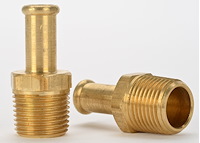 NPT Straight Hose Barb Fitting [3/8 in. NPT to 3/8 in. Hose, Brass]