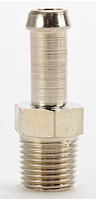 NPT Straight Hose Barb Fitting [1/8 in. NPT to 1/4 in. Hose, Nickel-Plated Brass]