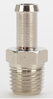 NPT Straight Hose Barb Fitting [1/4 in. NPT to 5/16 in. Hose, Nickel-Plated Brass]