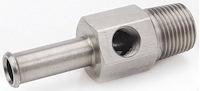 SS Fuel Pressure Gauge Fitting 3/8" Hose Barb x 3/8" NPTM
