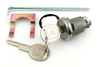 Trunk Lock Set Fits Select 1963-1988 GM Models [Oval Style GM Keys]