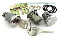 Door & Trunk Lock Set Fits Select 1962-1978 GM Models [Oval Style GM Keys]