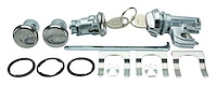 Door, Trunk & Glovebox Lock Set Fits Select 1970-1981 GM Models [Oval Style GM Keys]