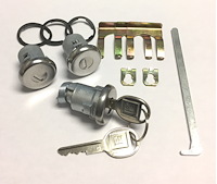 Door & Trunk Lock Set for 1971-1976 Chevrolet Bel Air, Biscayne, Caprice, Impala [Oval Style GM Keys]