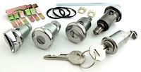 Ignition, Door, Trunk & Glovebox Lock Set Fits Select 1964 GM Models With Long Shaft Cylinders [Original Octagon]