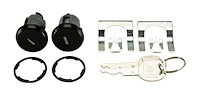Door Lock Set for 1993-2001 Chevrolet Camaro, Pontiac Firebird [Oval Style GM Keys, Black Finish]