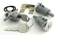Door & Trunk Lock Set for 1970-1973 Chevrolet Camaro With Long Shaft Cylinders [Oval Style GM Keys]
