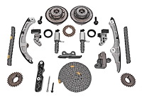 Timing Chain Kit w/VVT Solenoids Fits Select 2007-2011 Ford, Lincoln, Mercury Cars & SUVs w/ 3.5L, 3.7L V6 Engines