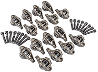 Rocker Arm Set with Upgraded Trunnion Kit Straight Intake Rockers for GM LS1, LS2, LS6