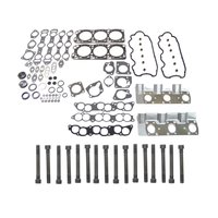 Engine Top-End Gasket Set w/Head Bolts Fits Select 1987-2000 Chrysler, Dodge, Hyundai, and More Models w/3.0L V6 12V SOHC Engine