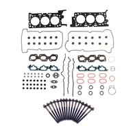 Engine Top-End Gasket Set w/Head Bolts Fits Select 2003 Ford, Mercury Models w/3.0L V6 24V DOHC [Duratec] Engine
