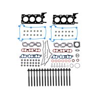 Engine Top-End Gasket Set w/Head Bolts Fits Select 1995-2000 Ford, Mazda, Mercury Models w/2.5L V6 24V DOHC [Duratec] Engine