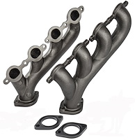 Exhaust Manifolds for GM Gen III/IV LS Engines, Flange-Type Collector [Natural Finish]