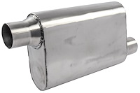 Chambered Deep-Tone Muffler 2.500 in. Offset Inlet / Offset Outlet