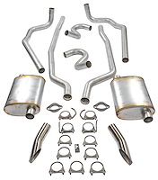 Cat-Back Exhaust System 2.500 in. Aluminized Welded Turbo Mufflers