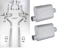 Dual Exhaust with Chambered Mufflers Mopar A-Body