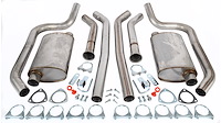 Header-Back Dual 2-1/2 in. Exhaust Kit 409 Stainless Steel